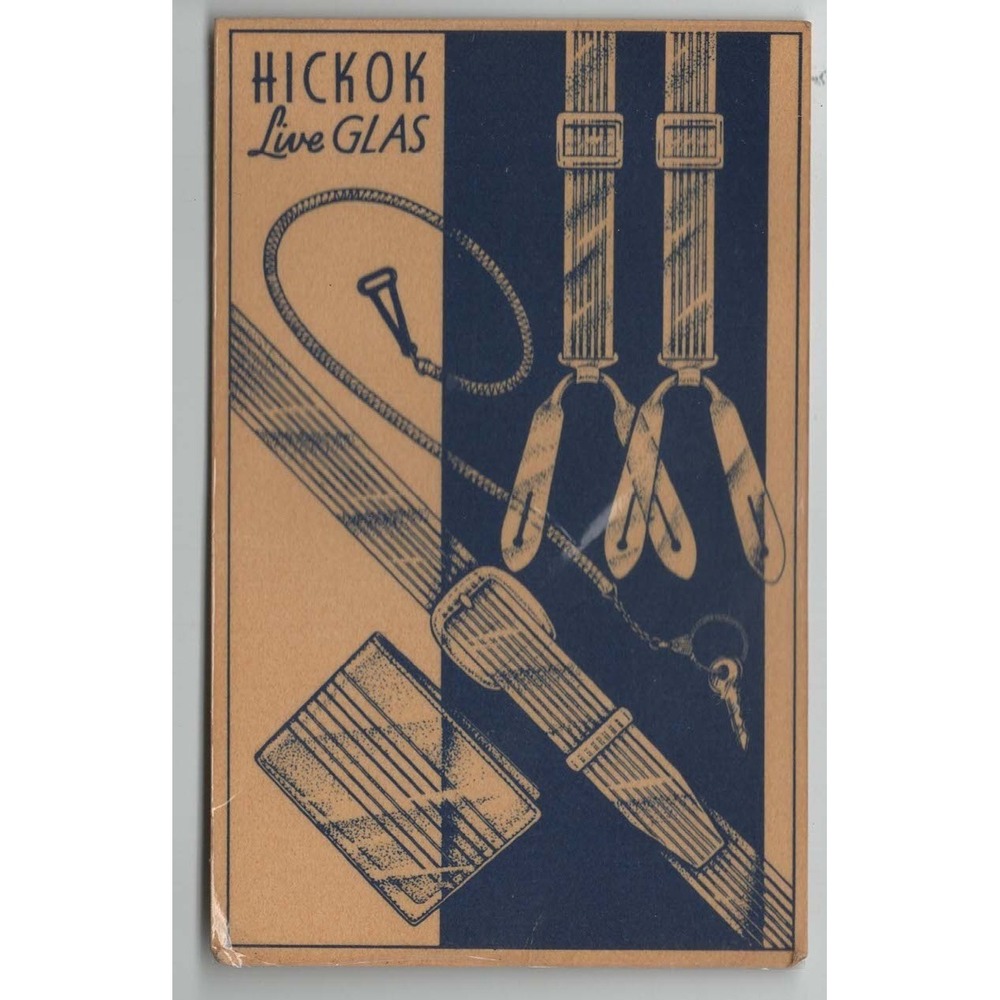 Vintage Hickok Live Glas Advertising Card Vinylite Resin Mid-Century Ephemera - Picture 2 of 2